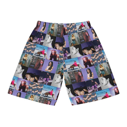 Olivia Rodrigo Album Art Collage Basketball Shorts