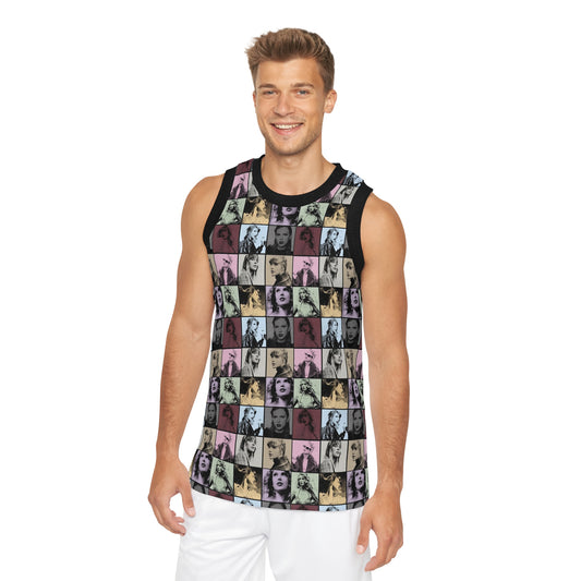 Taylor Swift Eras Collage Unisex Basketball Jersey