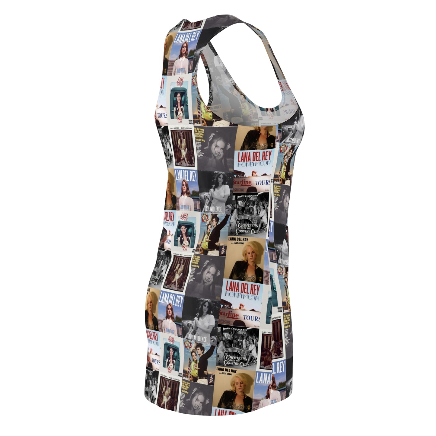 Lana Del Rey Album Cover Collage Women's Cut & Sew Racerback Dress