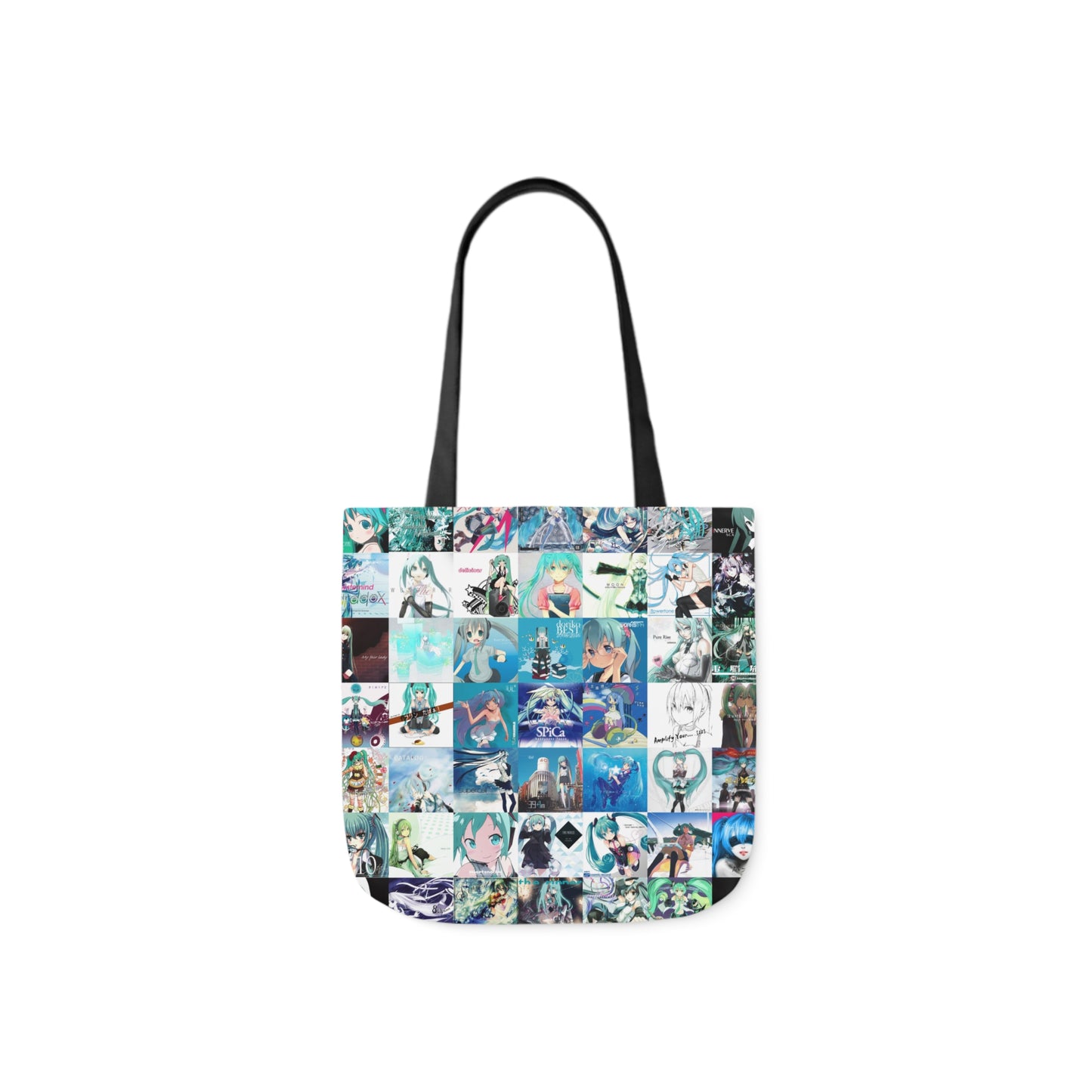 Hatsune Miku Album Cover Collage Polyester Canvas Tote Bag