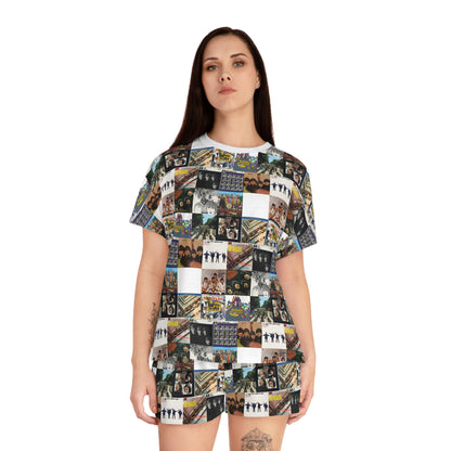 The Beatles Album Cover Collage Women's Short Pajama Set