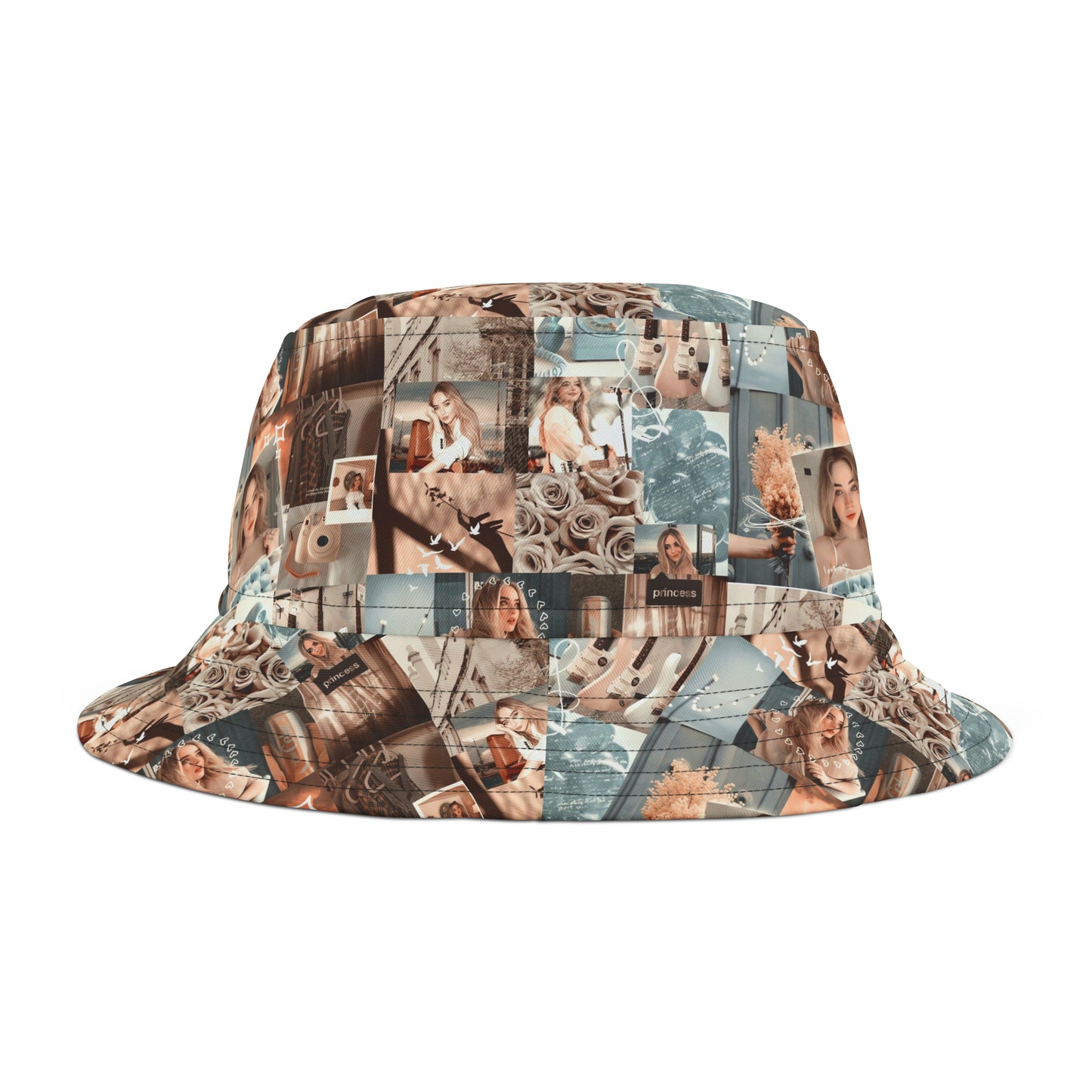 Sabrina Carpenter Peachy Princess Collage Bucket Hat