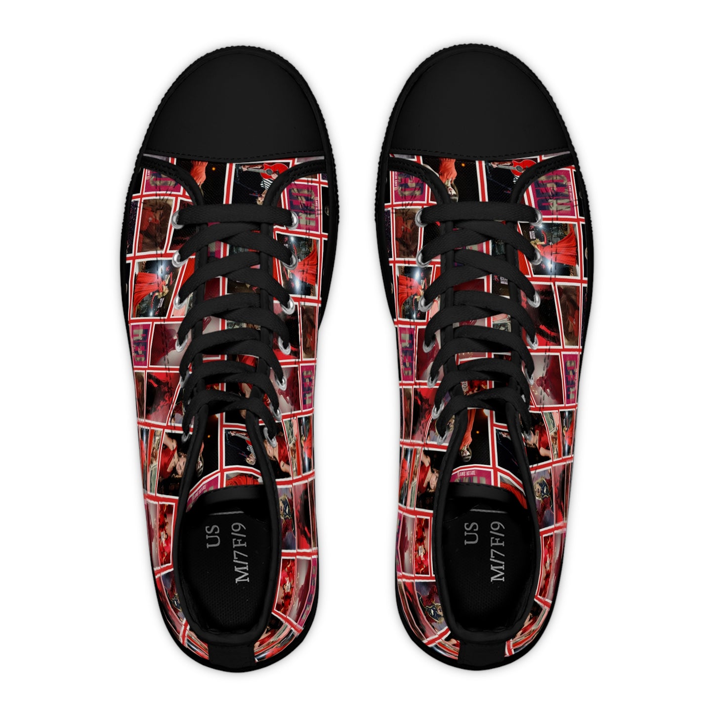 Taylor Swift Red Era Collage Women's High Top Sneakers