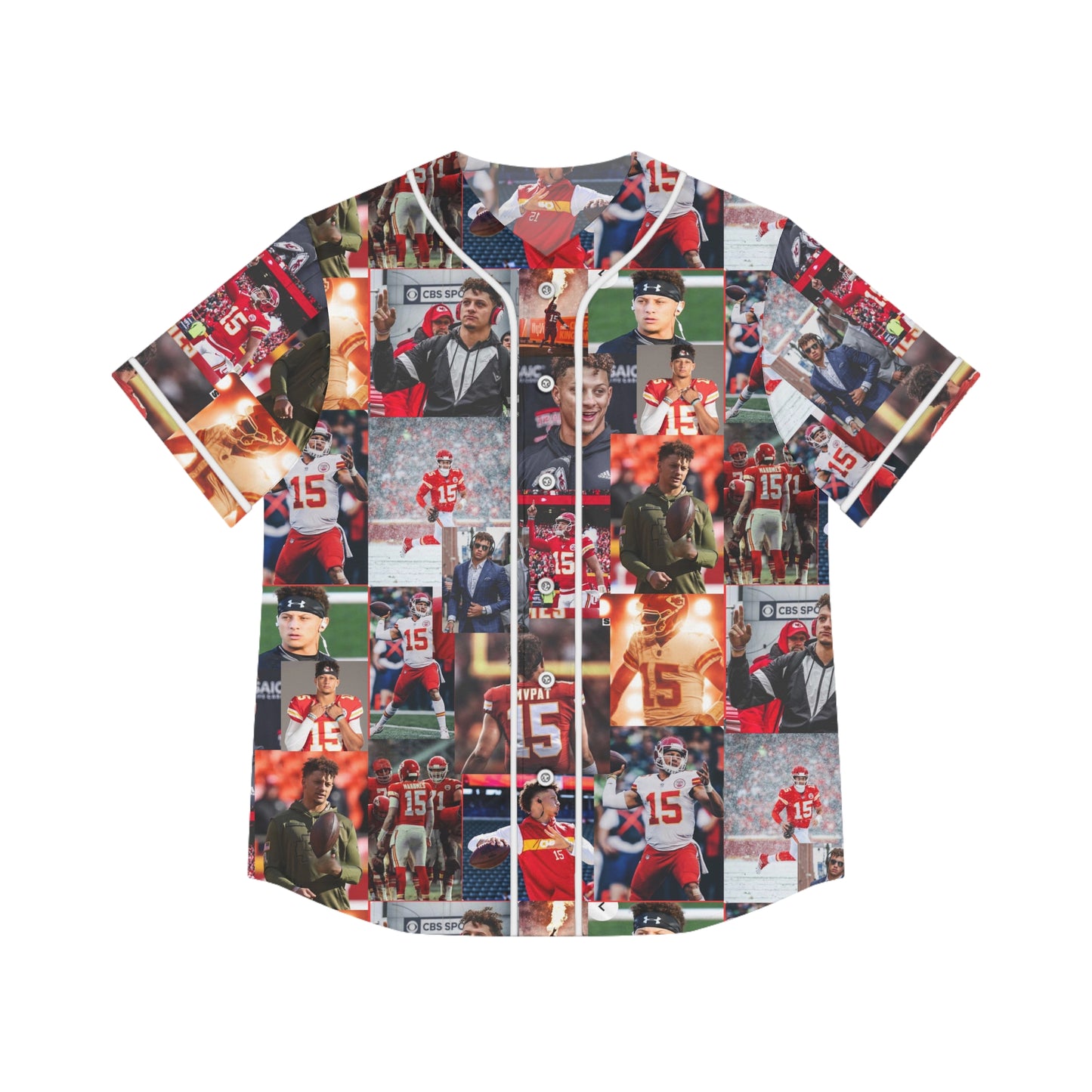 Patrick Mahomes Chiefs MVPAT Photo Collage Women's Baseball Jersey