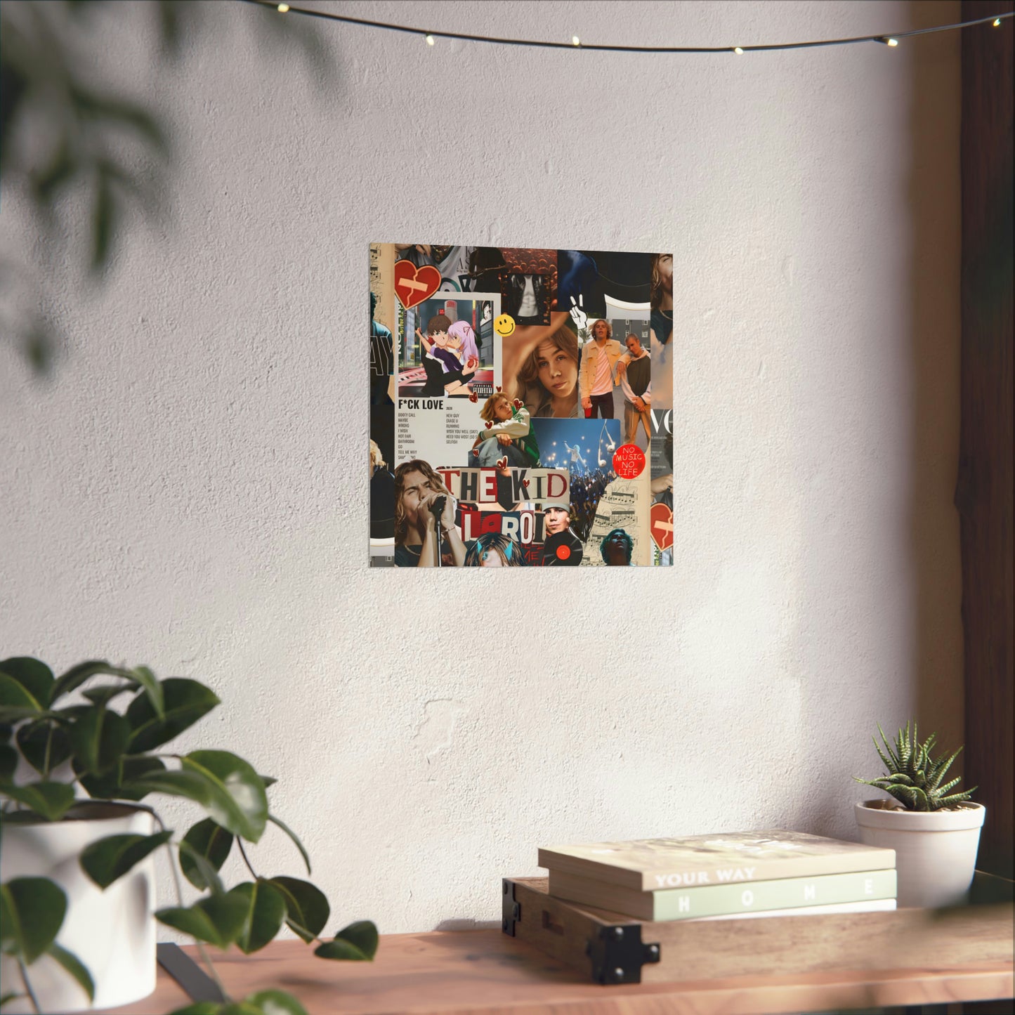 The Kid LAROI No Music No Life Collage Matte Vertical Poster