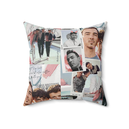 Jonas Brothers Happiness Begins Collage Spun Polyester Square Pillow