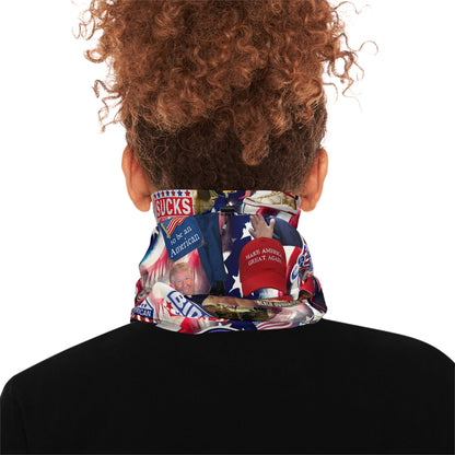 Donald Trump 2024 MAGA Montage Winter Neck Gaiter With Drawstring