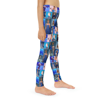 Taylor Swift Blue Dreams Collage Youth Leggings