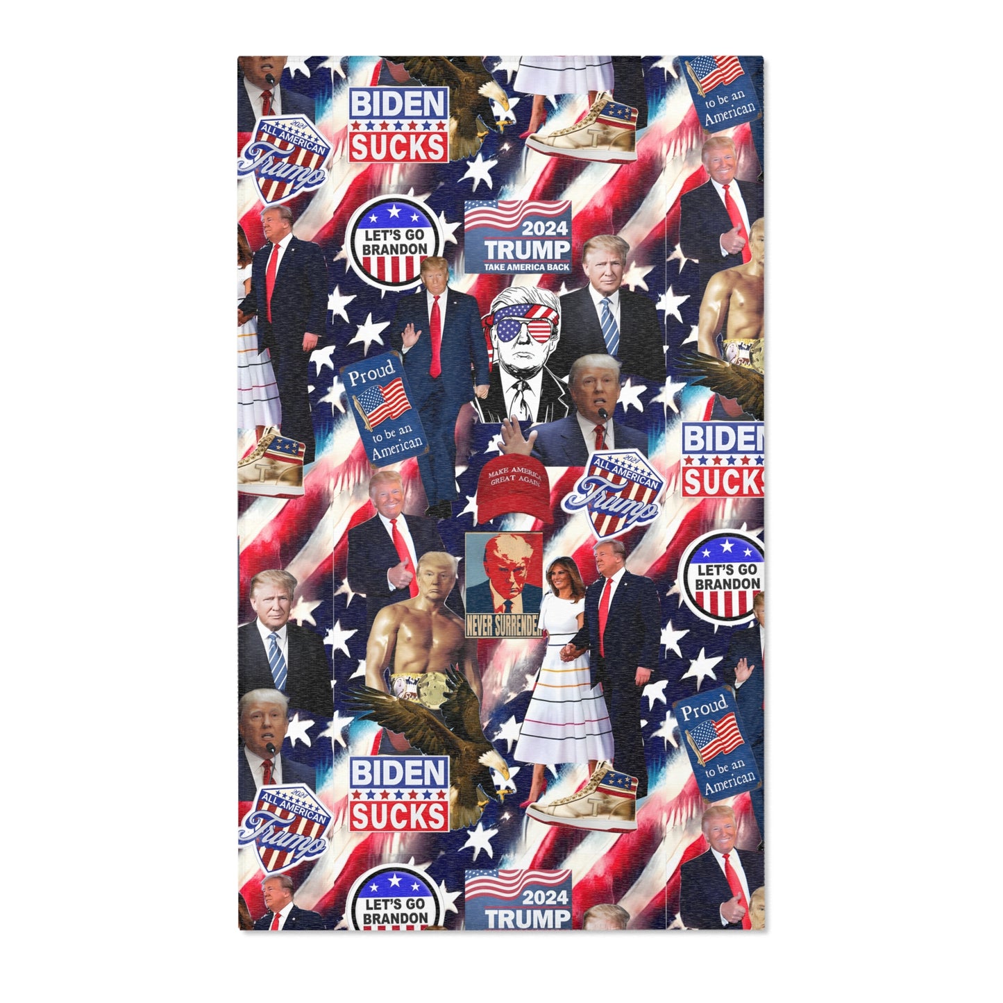 Donald Trump 2024 MAGA Montage Area Rugs