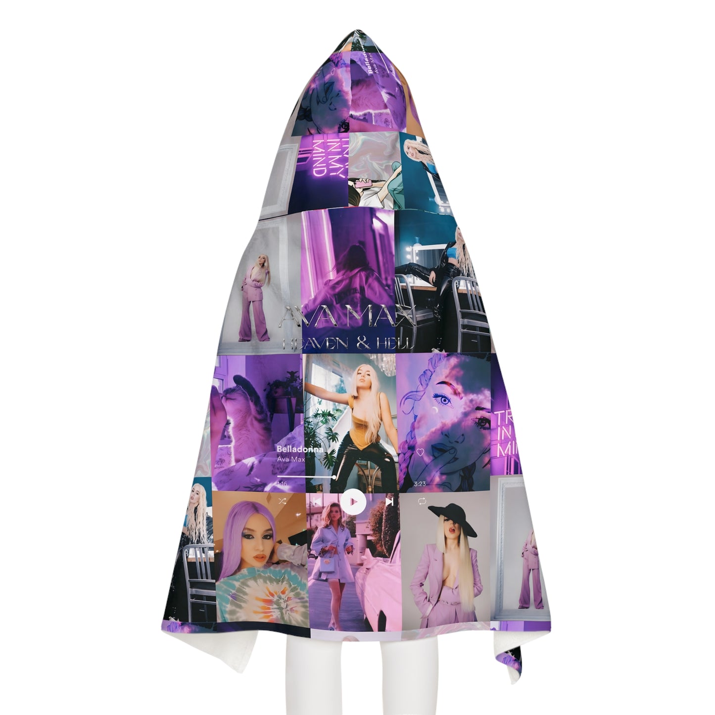 Ava Max Belladonna Photo Collage Youth Hooded Towel