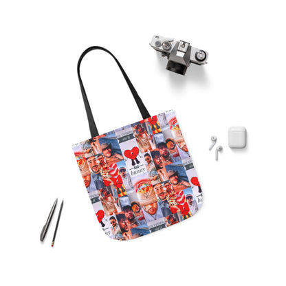 Bad Bunny Un Verano Sin Ti Photo Collage Polyester Canvas Tote Bag