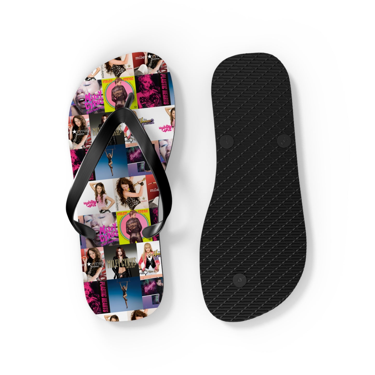 Miley Cyrus Album Cover Collage Flip Flops