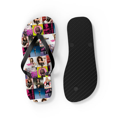 Miley Cyrus Album Cover Collage Flip Flops