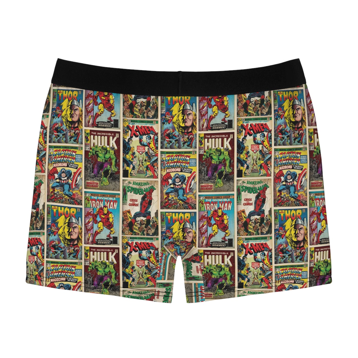 Marvel Comic Book Cover Collage Men's Boxer Briefs Underwear