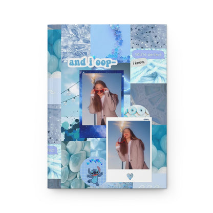 Olivia Rodrigo Light Blue Aesthetic Collage Hardcover Journal