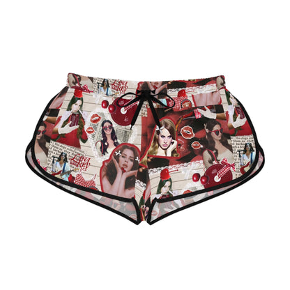 Lana Del Rey Cherry Coke Collage Women's Relaxed Shorts