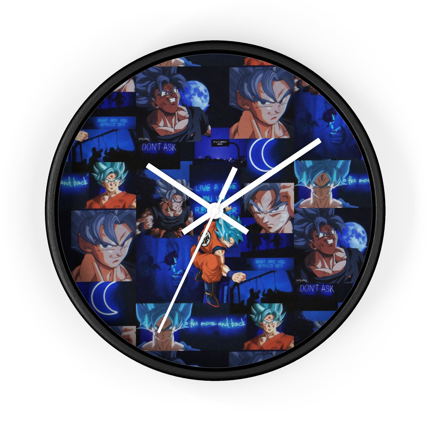 Dragon Ball Z Saiyan Moonlight Collage Wall Clock