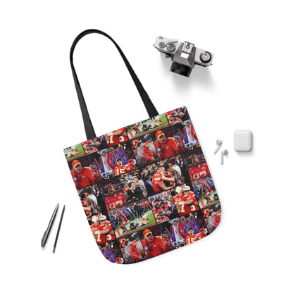 Kansas City Chiefs Superbowl LVIII Championship Victory Collage Polyester Canvas Tote Bag