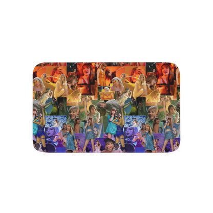 Taylor Swift Rainbow Photo Collage Memory Foam Bath Mat