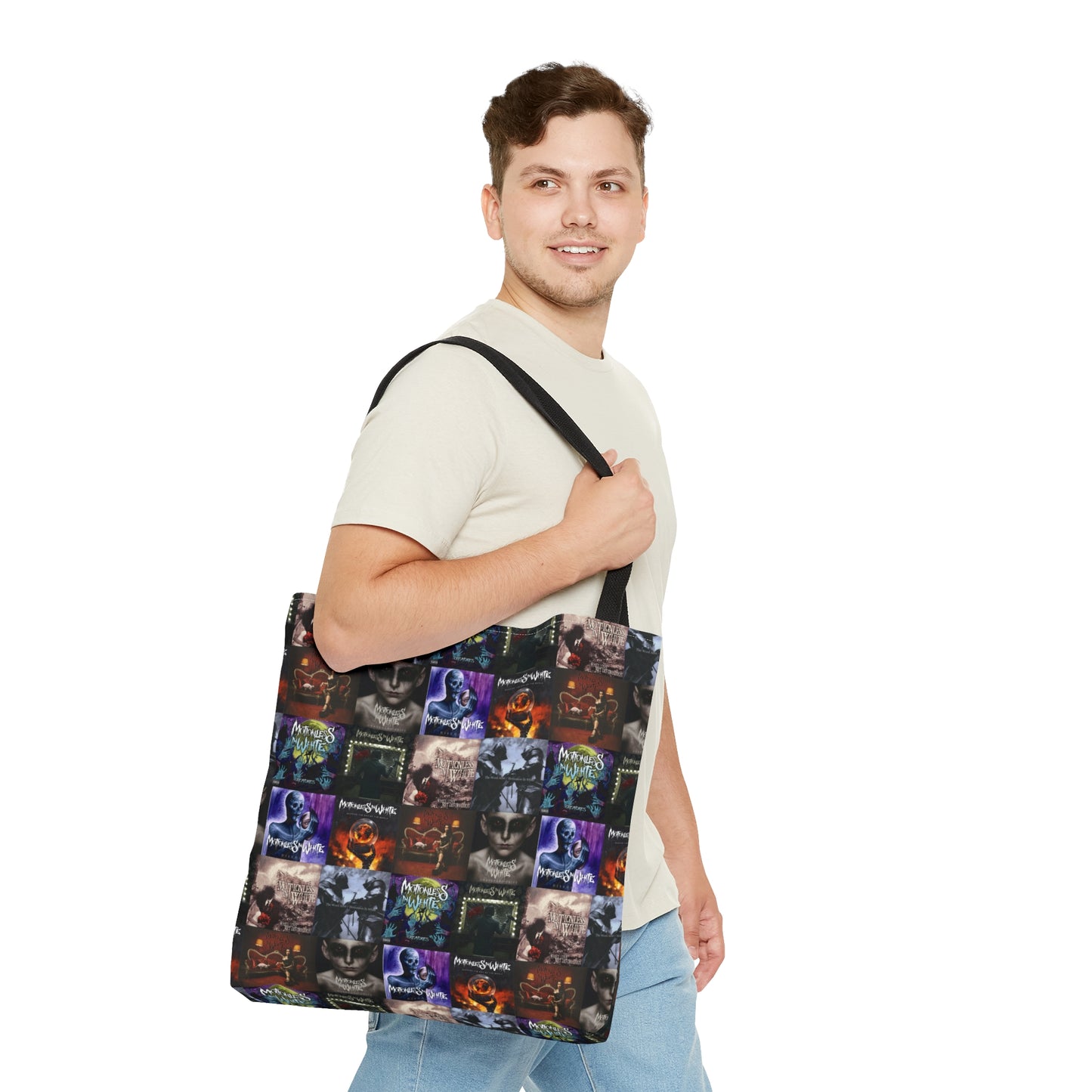 Motionless In White Album Cover Collage Tote Bag