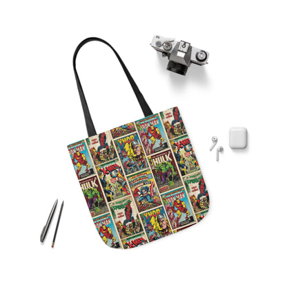 Marvel Comic Book Cover Collage Polyester Canvas Tote Bag