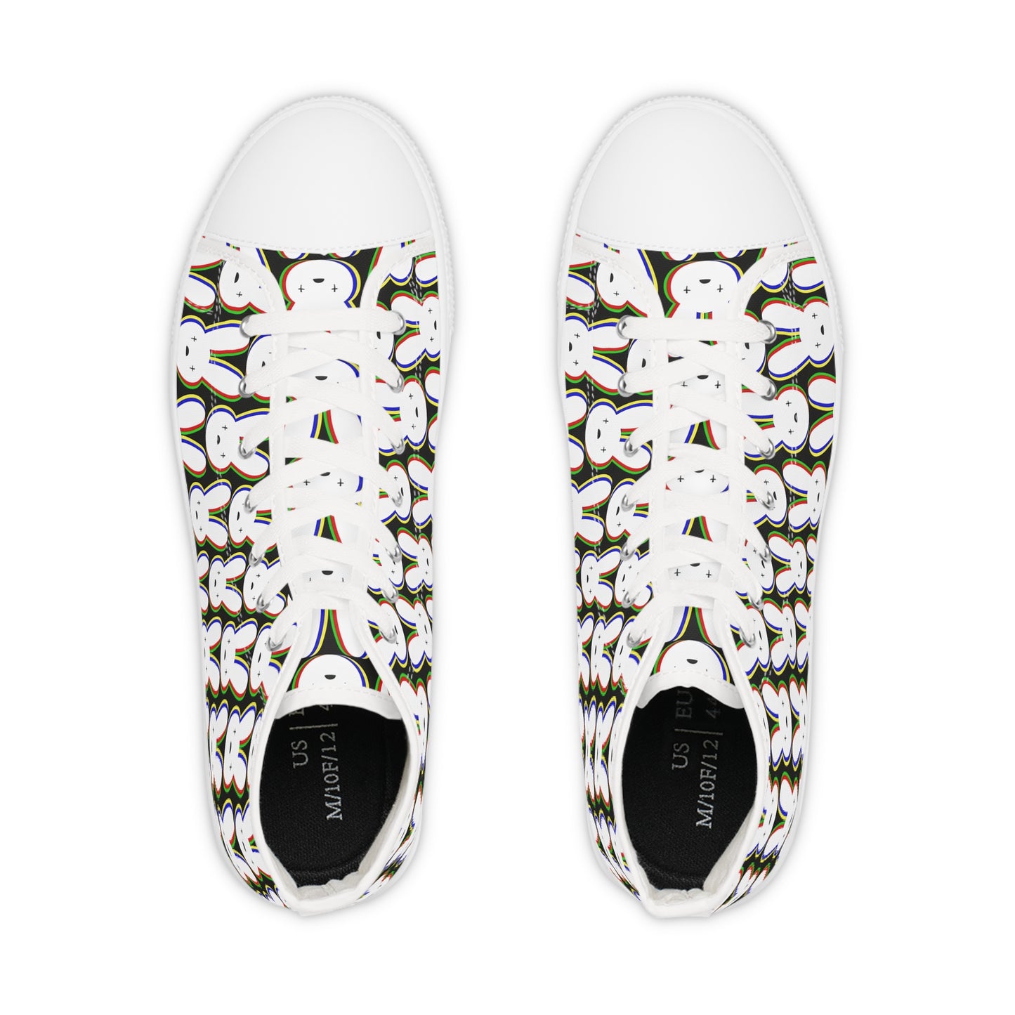 Bad Bunny Logo Pattern Men's High Top Sneakers