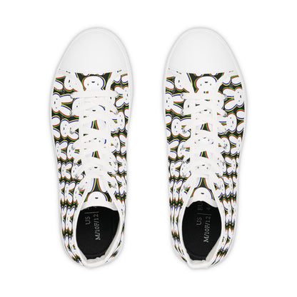 Bad Bunny Logo Pattern Men's High Top Sneakers