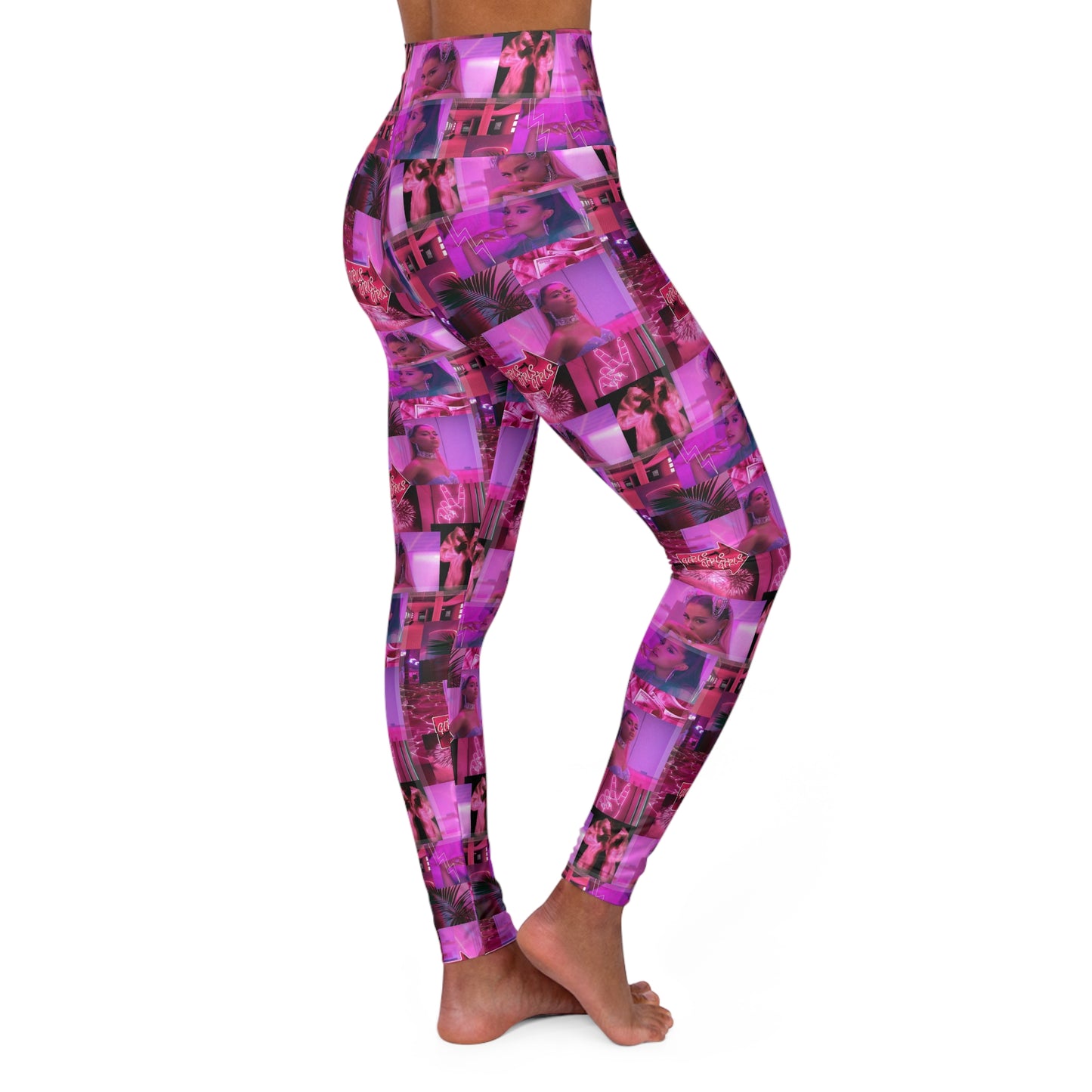 Ariana Grande 7 Rings Collage High Waisted Yoga Leggings