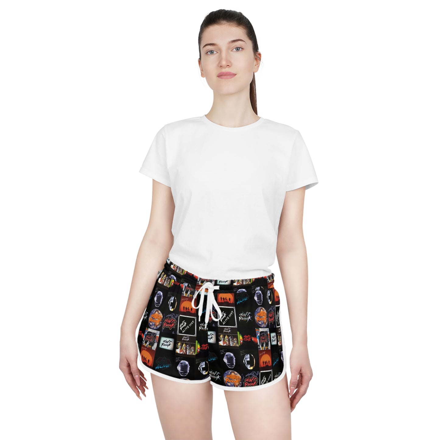 Daft Punk Album Cover Art Collage Women's Relaxed Shorts