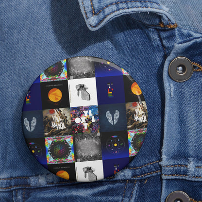 Colplay Album Cover Collage Custom Pin Buttons