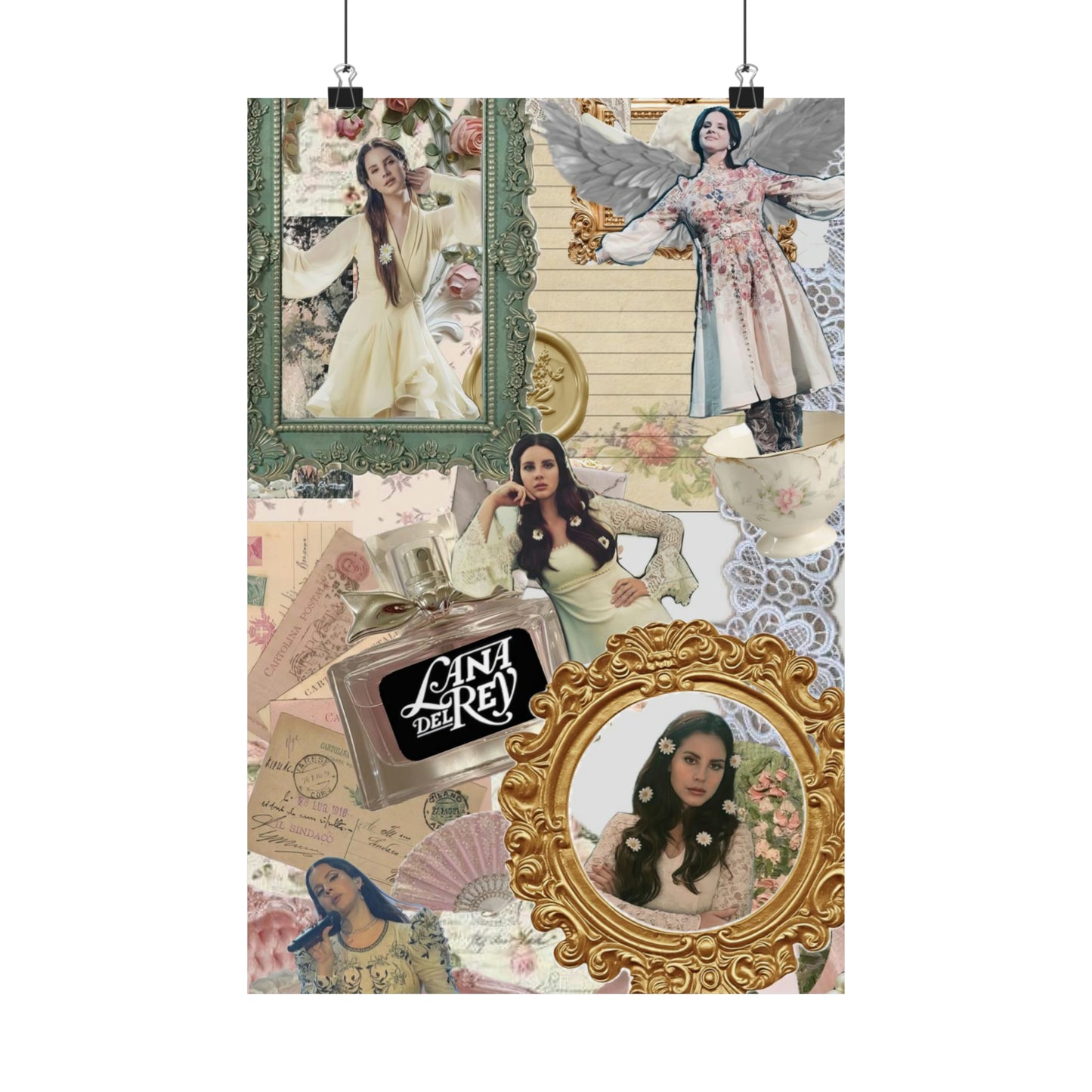 Lana Del Rey Victorian Collage Matte Poster