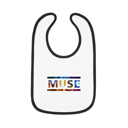 Muse Album Art Letters Baby Contrast Trim Jersey Bib