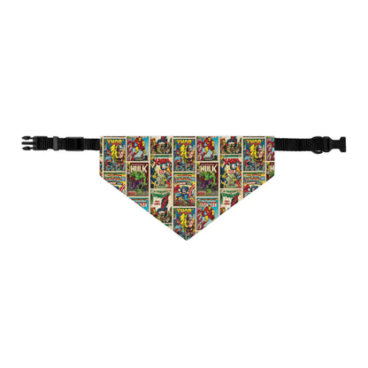 Marvel Comic Book Cover Collage Pet Bandana Collar