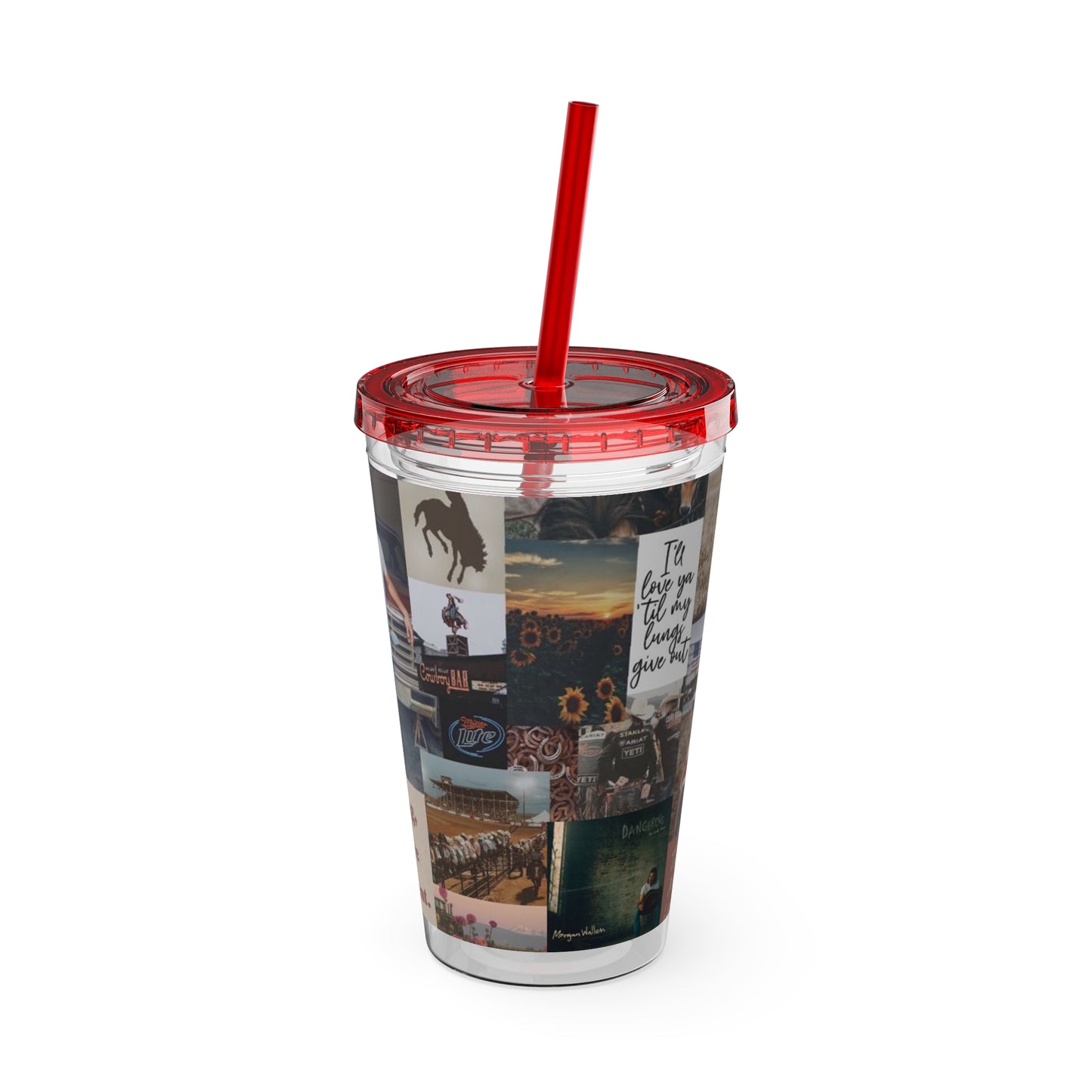 Morgan Wallen Darling You're Different Collage Sunsplash Tumbler with Straw