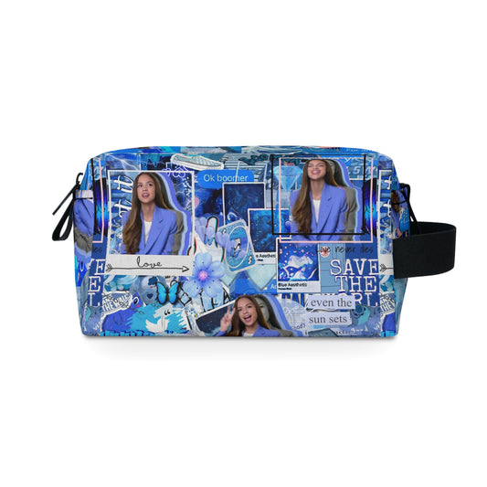 Olivia Rodrigo Blue Aesthetic Collage Toiletry Bag