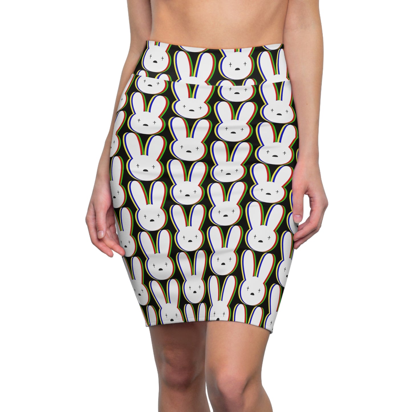 Bad Bunny Logo Pattern Women's Pencil Skirt