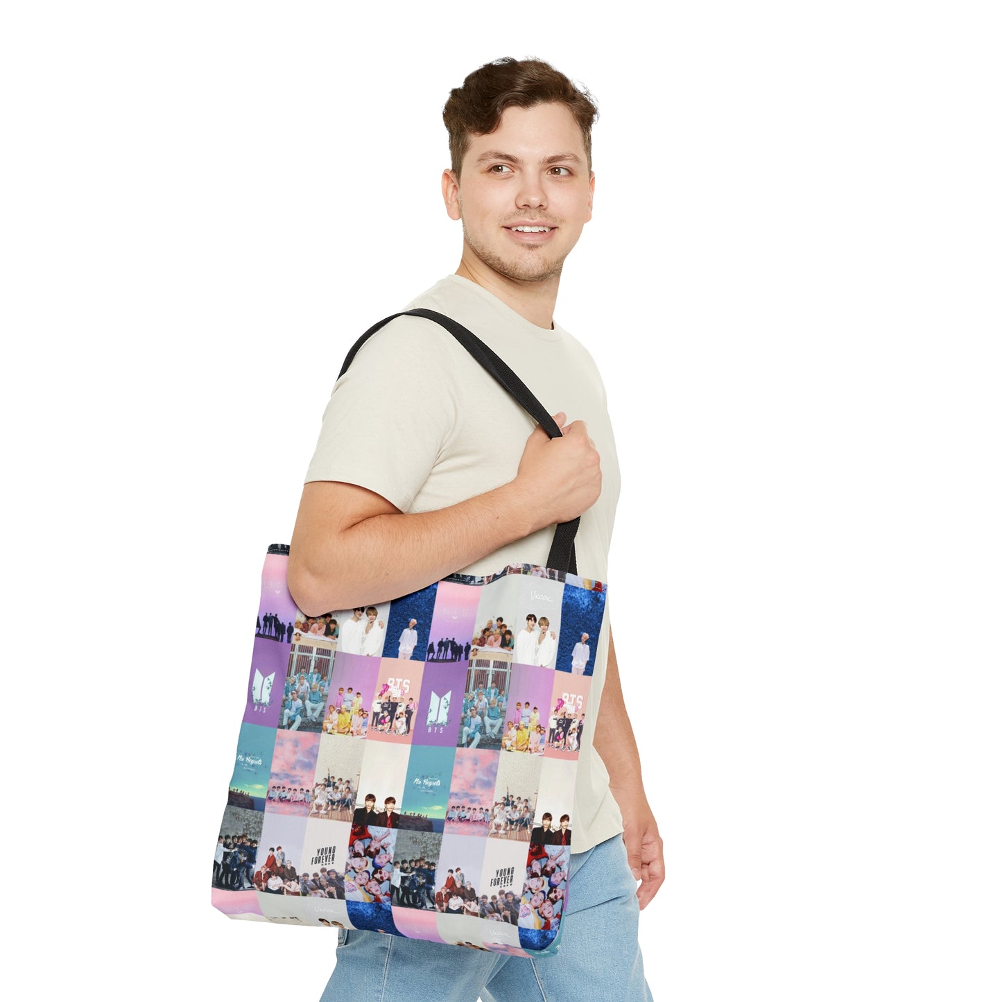 BTS Pastel Aesthetic Collage Tote Bag