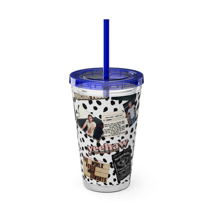 Morgan Wallen Yeehaw Collage Sunsplash Tumbler with Straw