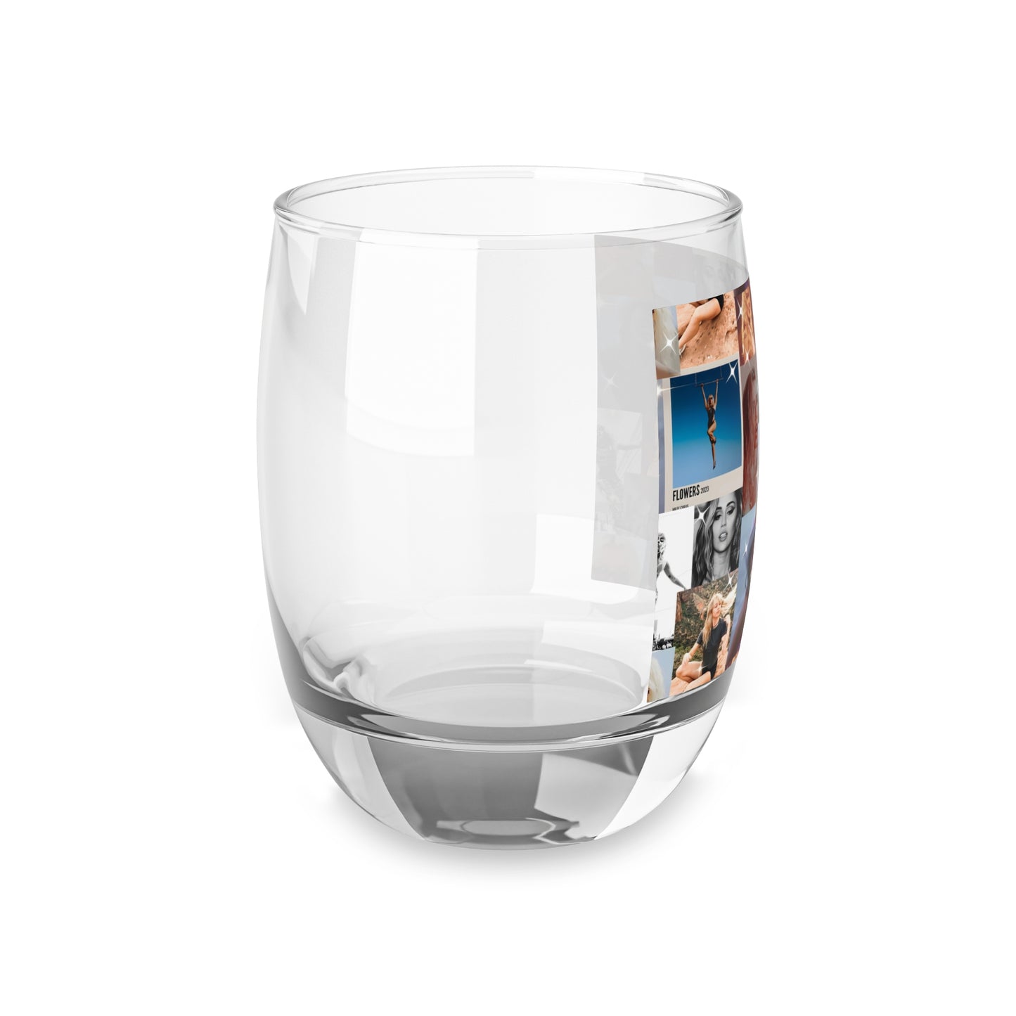 Miley Cyrus Flowers Photo Collage Whiskey Glass