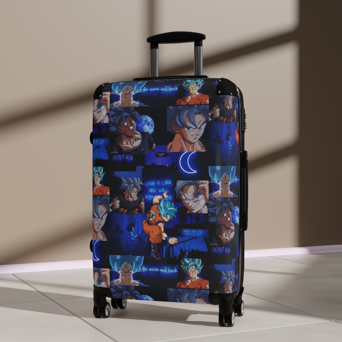 Dragon Ball Z Saiyan Moonlight Collage Suitcase