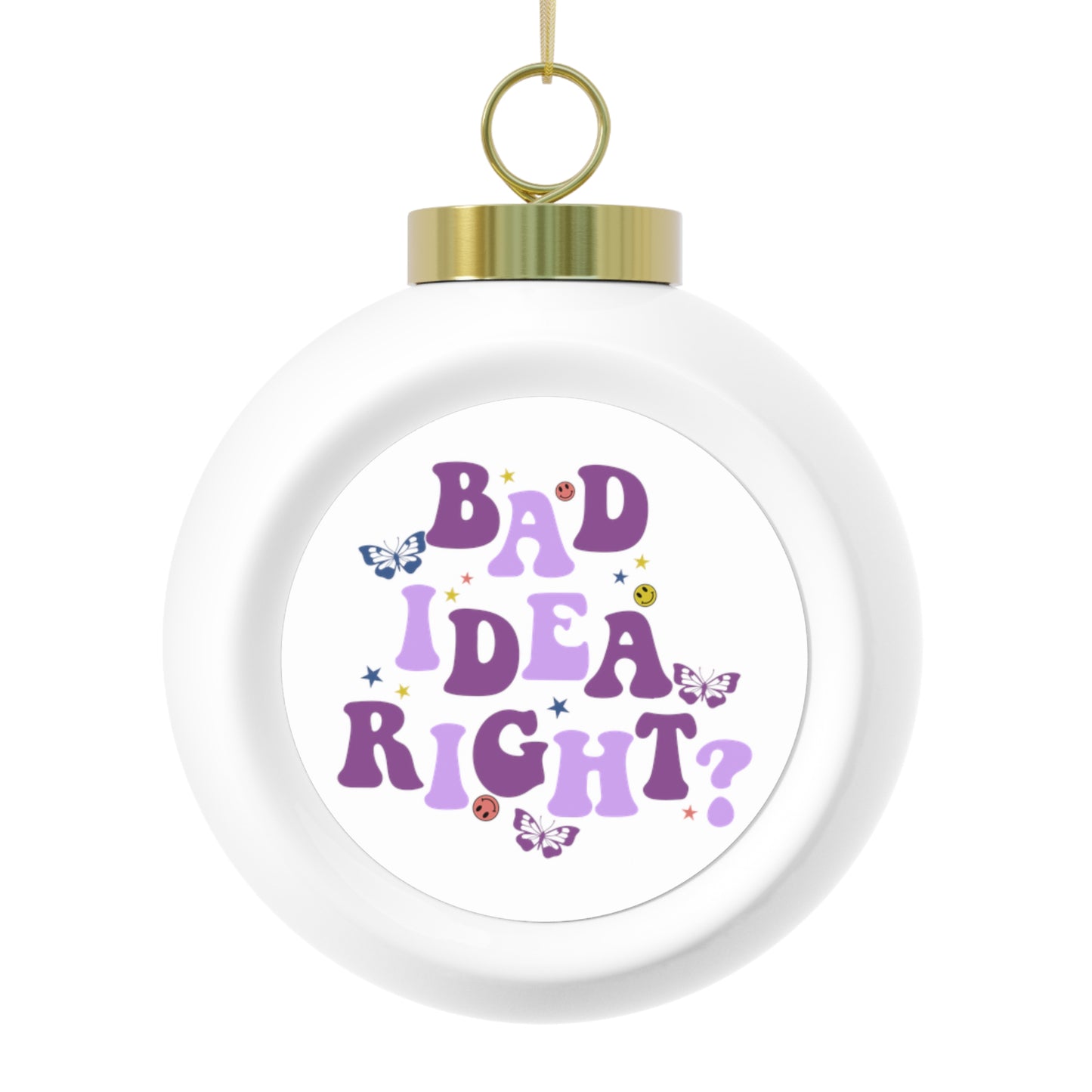 Olivia Rodrigo Bad Idea Right? Christmas Ball Ornament