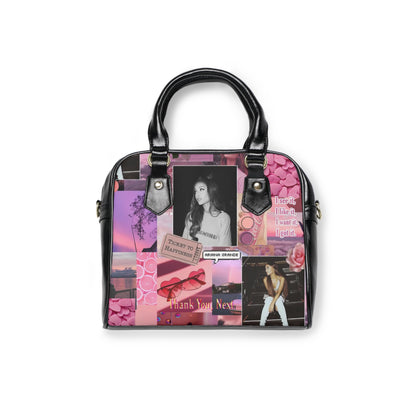 Ariana Grande Pink Aesthetic Collage Shoulder Handbag