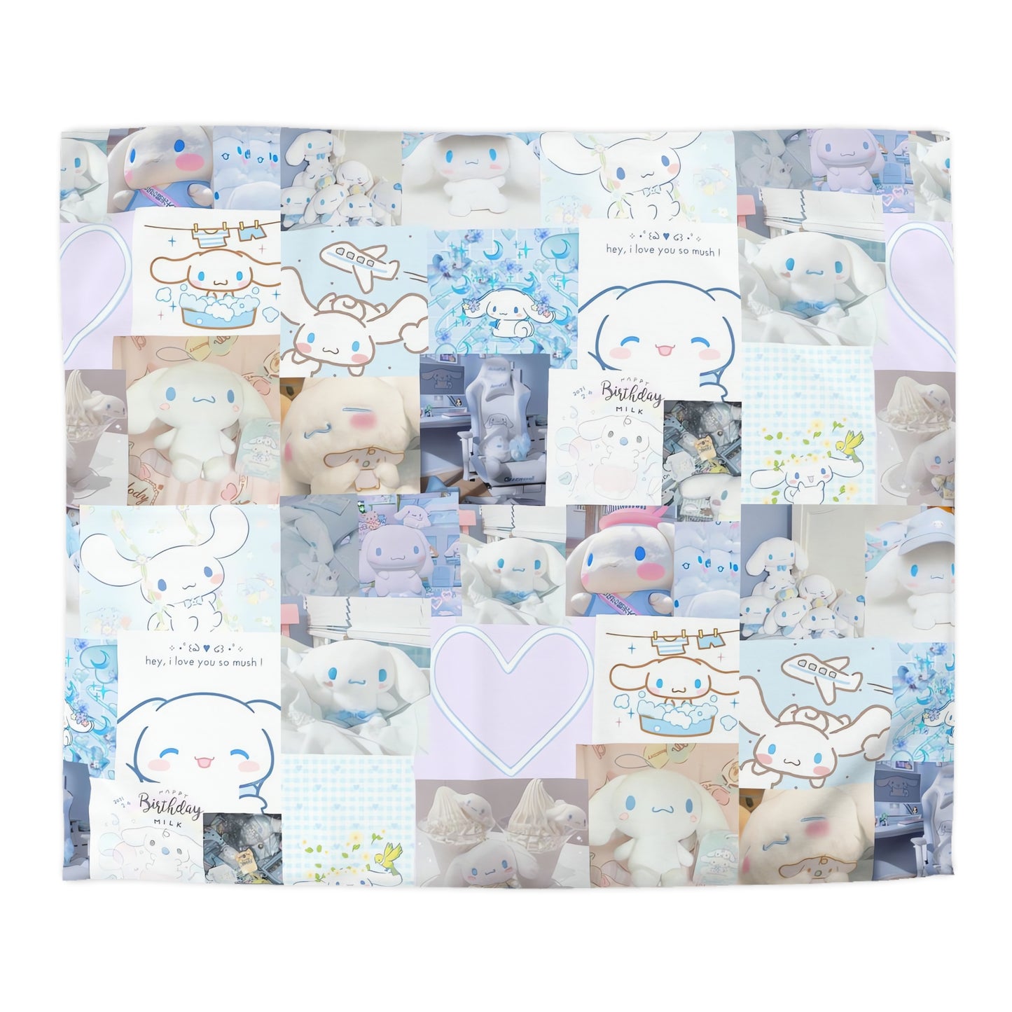 Cinnamoroll I Love You So Mush Photo Collage Microfiber Duvet Cover