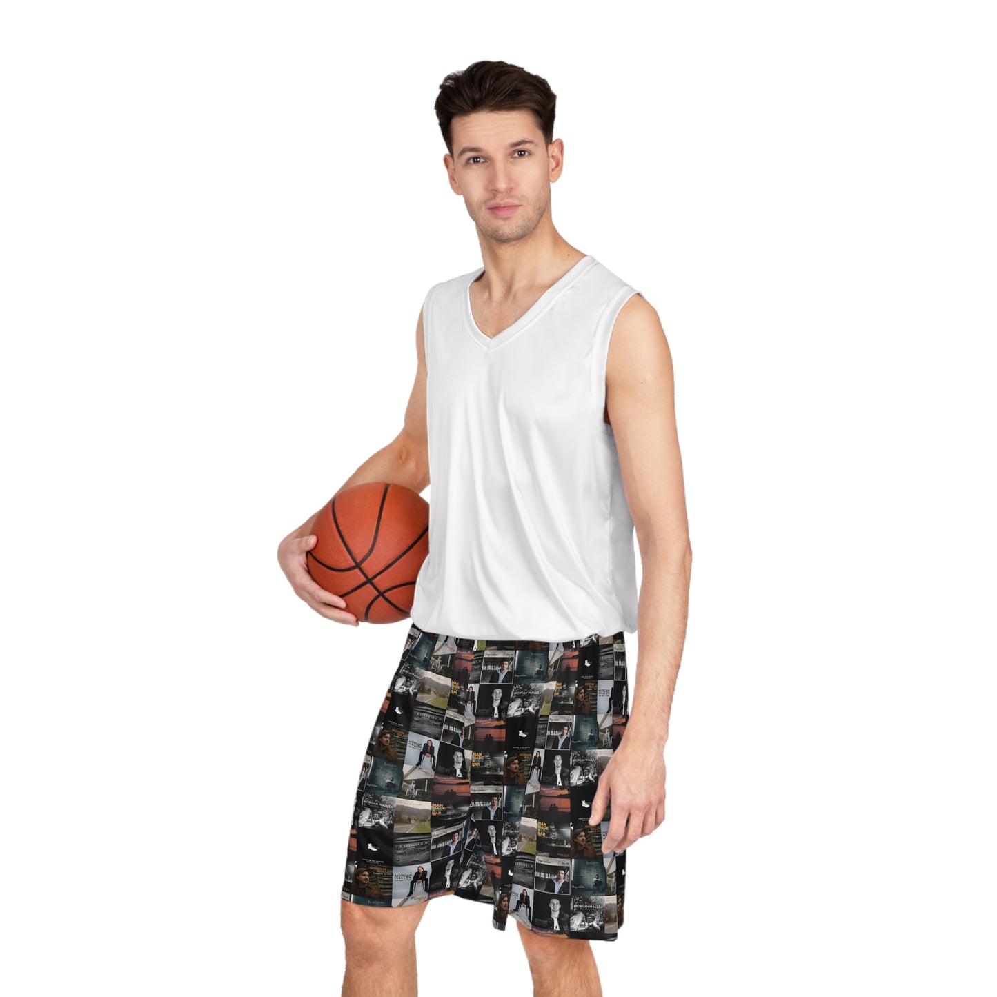 Morgan Wallen Album Cover Collage Basketball Shorts