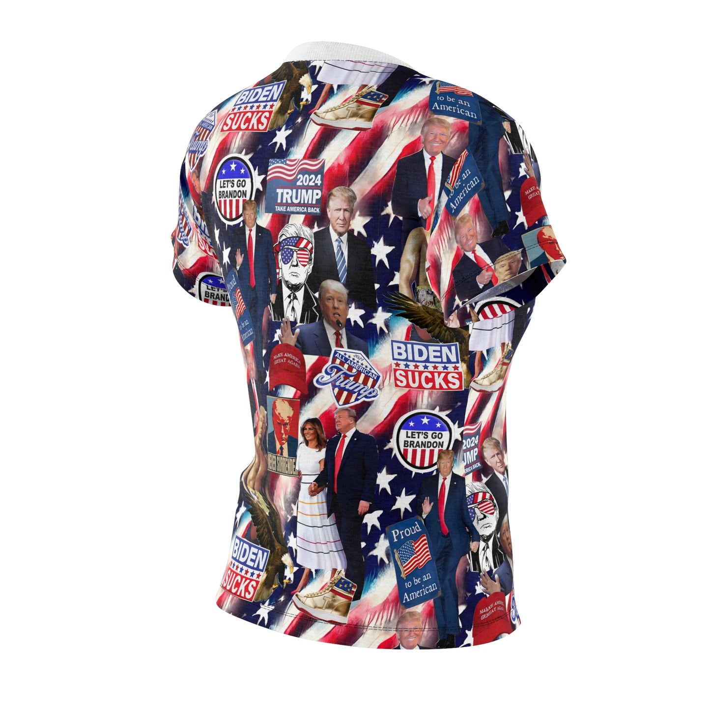 Donald Trump 2024 MAGA Montage Women's Cut & Sew Tee