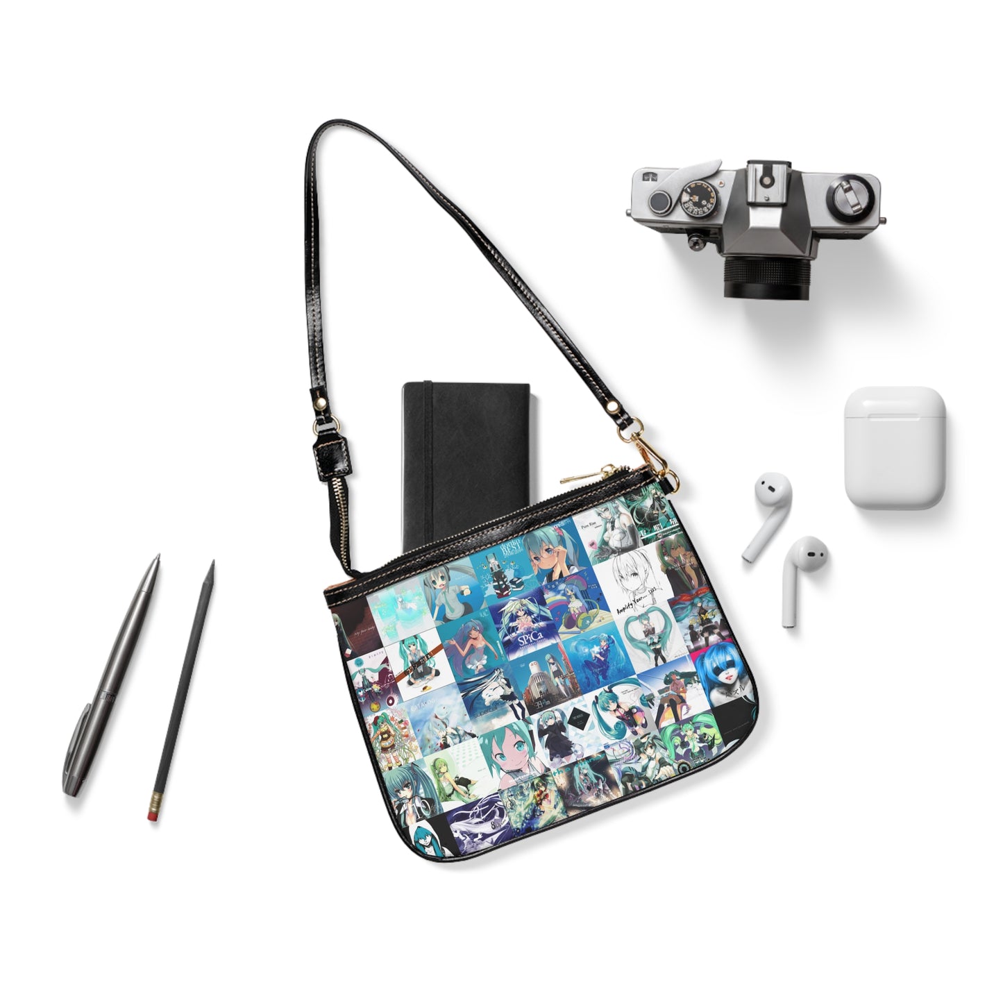 Hatsune Miku Album Cover Collage Small Shoulder Bag