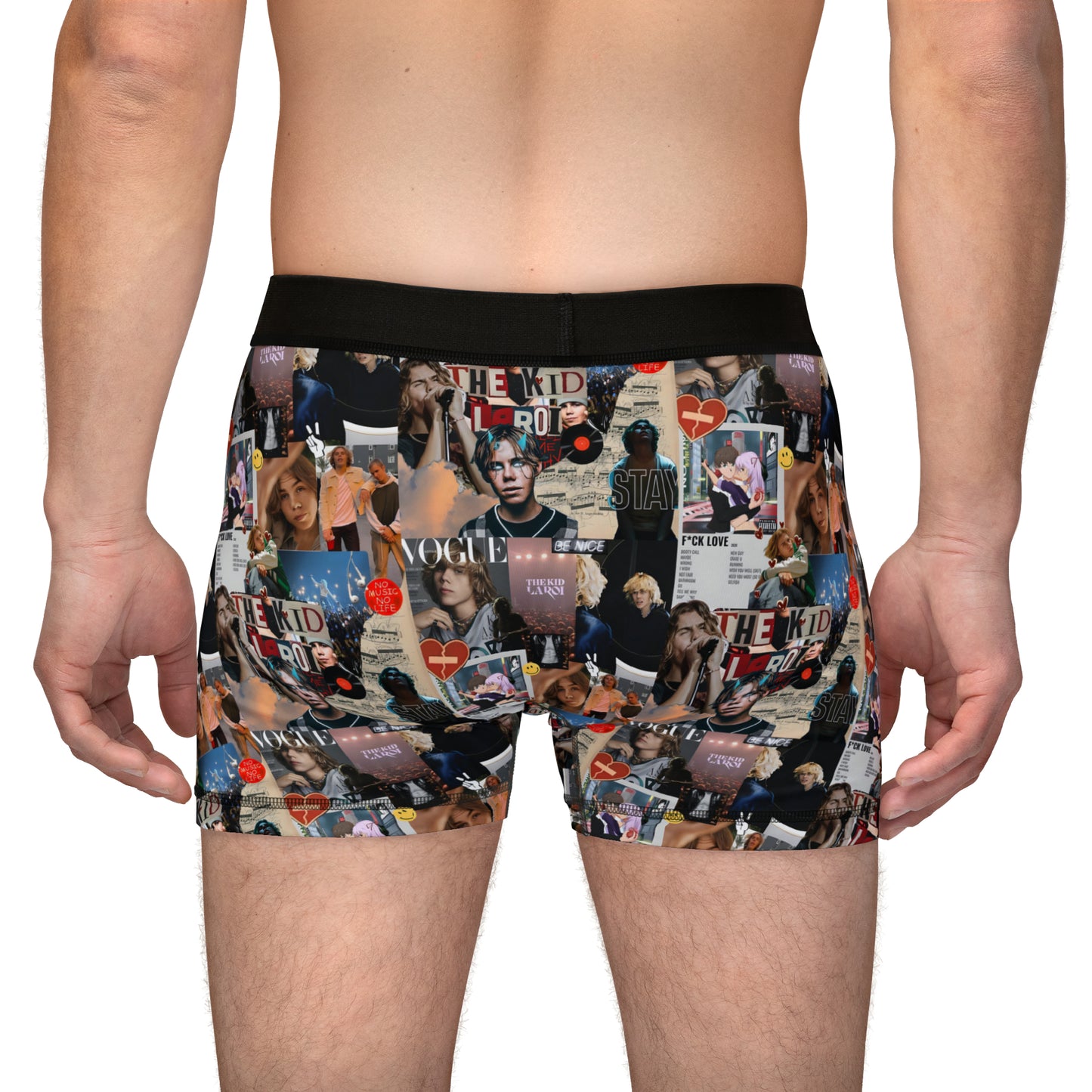 The Kid LAROI No Music No Life Collage Men's Boxers