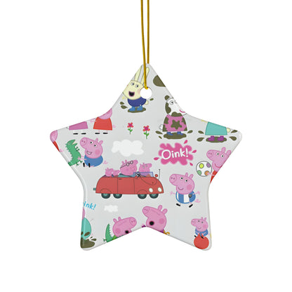 Peppa Pig Oink Oink Collage Ceramic Ornaments (1pc, 3pcs, 5pcs, 10pcs)