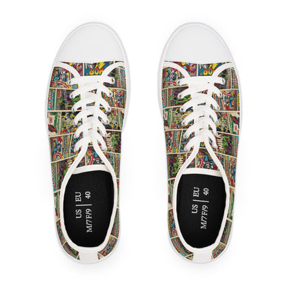 Marvel Comic Book Cover Collage Women's Low Top Sneakers