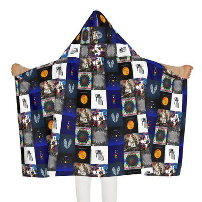 Colplay Album Cover Collage Youth Hooded Towel